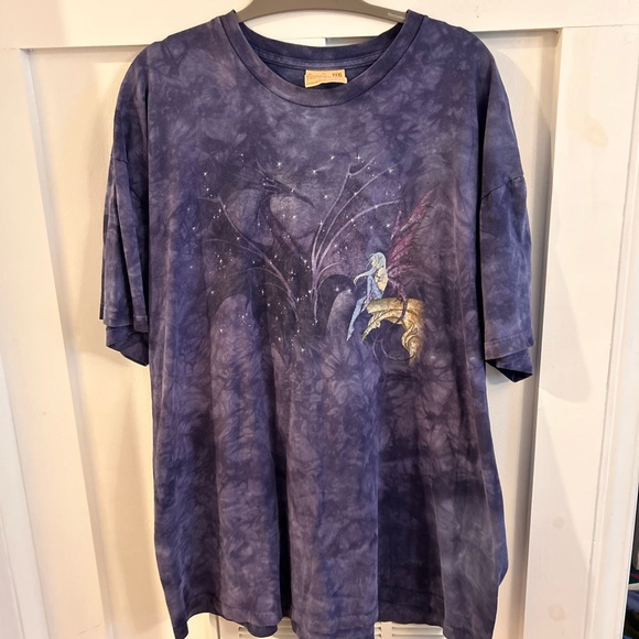The Mountain Tops - The Mountain Indigo Graphic Tee shirt fairy moon stars Vintage